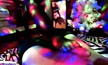 Russian MILF Next Door Gives a Kinky Christmas Footjob POV
