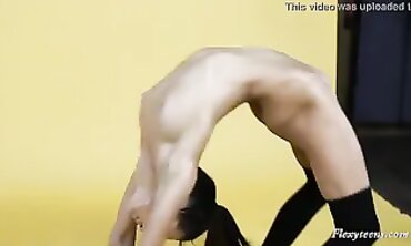 Skinny Brunette Sanya Semashko Spreads Her Legs