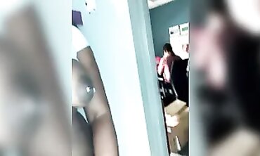 Thicc Black Secretary Masturbates Next To Boss Outdoors