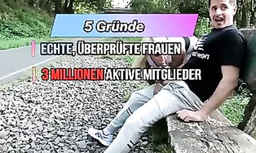 GEILE DEUTSCHE cougar FICK UND INTERNAL CUMSHOT BEIM JOGGEN