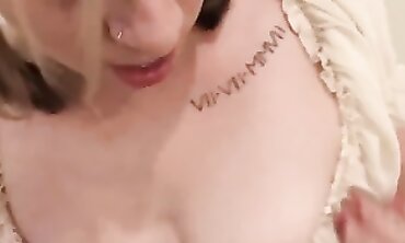POV: Blonde Housewife Gives a Sucking Blowjob