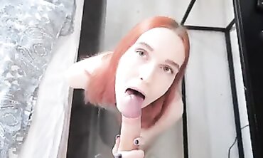 Surprised Redhead Amateur Gets POV Creampie