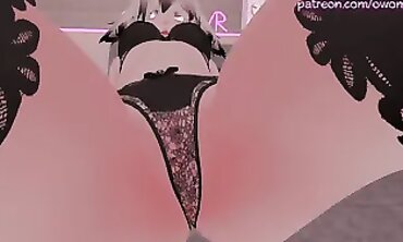 POV Striptease: Face Fucking with a Dildo