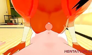 POV Yoruichi Cosplay 3D Animation: Boobjob & Oral