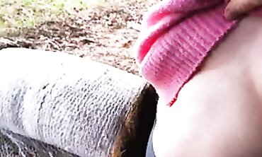 57 Public Titslaps: Spanking a Submissive with Big Tits Outdoors