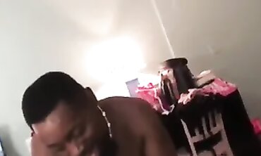 Ebony Wife Cucks Husband in Florida as He Records the BBC Action
