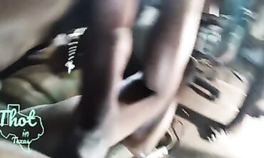 Tall Shaggy Ebony MILF in Rough FFM Threesome