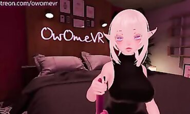 VRChat JOI: POV Striptease & Caning Masturbation Instructions