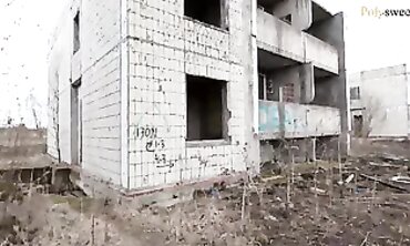 Polysweet Gets Public Creampie on Tits Near Graffiti