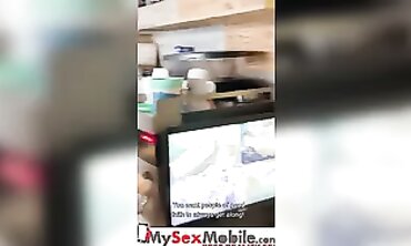 Busty French-Asian Mailyne Gets Humped in a Restaurant