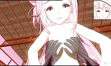 POV Anime Cosplay: Kisaragi Rail Rough Sex
