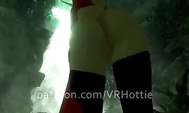 Crimson Rail POV: Redhead Solo Ride at Nature Waterfall