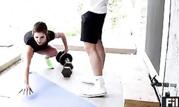 Leah Gotti Gets a Workout Blowjob and Creampie