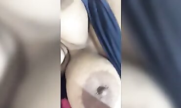 Ebony BBW Gina Bunny Plays With Her Big Tits And Nipples