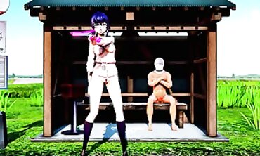 MMD Latina Squirt & Rough Sex at the Bus Stop