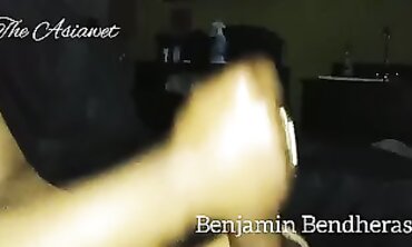 Morning Handjob: Oiled Ebony Stroke with Cumshot