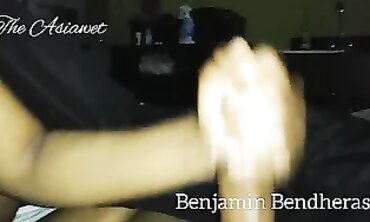 Morning Handjob: Oiled Ebony Stroke with Cumshot