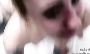 college girl Gets Pounded by Two Gigantic Guys in Wild Threesome