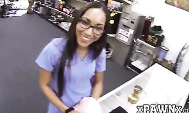 Hot Nurse Takes Extra Cash for a Hard Cowgirl Session