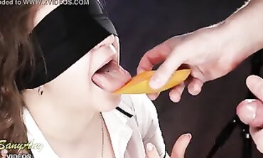 Blindfolded Deep Throat Surprise With SanyAny