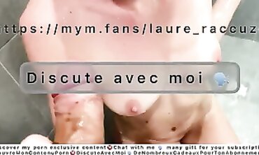 Laure Raccuzo: French Amateur Blonde POV Shower Sex
