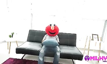 Bunny Jazmin's First Anal Creampie with Elmo