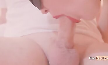 POV Deep Blowjob and Creampie with Red