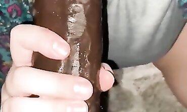 BBW Milf Squirts After Superb Deep Throat BBC Blowjob