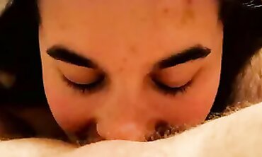 Bombshell Gives a POV Blowjob and Ass Licking