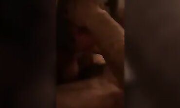 Blonde MILF Gives Deep Throat Blowjob at the Pub