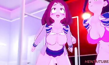 Boku No Hero Party: Momo Uraraka & Jiro Orgy