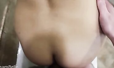 She Still Works For Me: Amateur Shower Anal Creampie