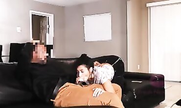 Ebony & Latina Teens Serve Hotwife's BF
