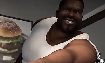 Waitress Gets Anal Doggystyle from Her Black Boss