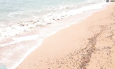 POV: Risky Beach Sex Ends With A Creampie In Her Panties