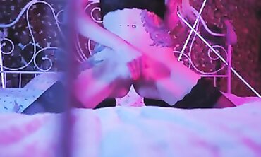 Honey Emily Masturbates in Neon Lingerie