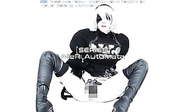 2B Cosplay Solo Anal Roleplay with Creampie