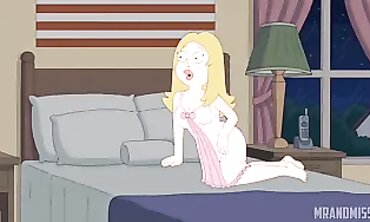 Yankee Father Parody: Blonde MILF Mom in Nude Clamp