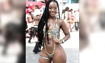 Stormi Maya: Ebony Goddess in Bikini and Heels