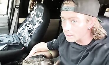 POV Amateur Outdoor Park Truck Fuck With Creampie