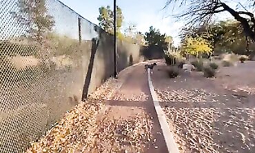 POV Amateur Outdoor Park Truck Fuck With Creampie