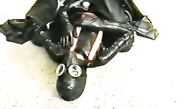 Latex MILF Squirts and Takes a Deep Throat Blowjob
