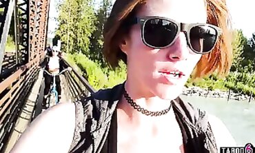 Katie Kush and AkGingersnaps in a Lesbian Exhibitionist Fuck-A-Thon