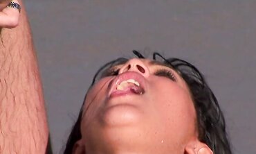 Babalu Takes Weenies In Each Fuck Hole On The Sandy Beach