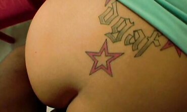 Inked Platinum-Blonde Chantell Merino Is A Hoe For Multiracial Plumbing.