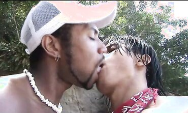 2 buff Mexican dudes deepthroat and smash on the beach