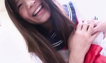 Sumptuous young Japanese Yukari hungers a stiff screw