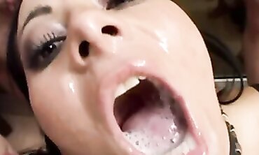 Sandra Romain Swallows a Bunch of Cum