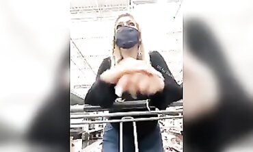 Walmart Restroom Tease and Masturbation