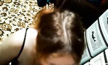 POV Brunette Stepdaughter Gives a Pro Blowjob